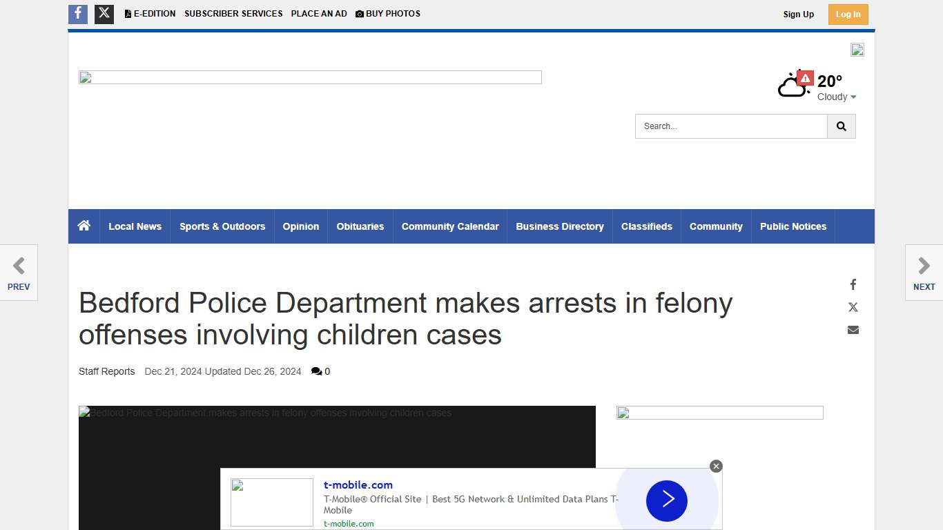 Bedford Police Department makes arrests in felony offenses involving children cases Local News smithmountaineagle.com