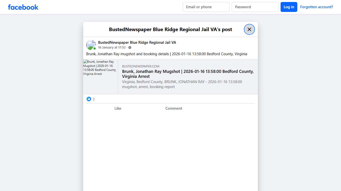 Brunk,... - BustedNewspaper Blue Ridge Regional Jail VA Facebook